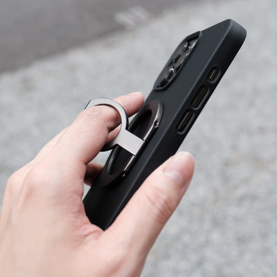 Bare Cases - The Ring - MagSafe Kickstand Ring for iPhone - on Finger