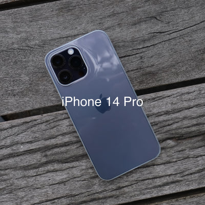 Bare Naked EX Clear Case for iPhone 14 Pro - Thinnest Clear Case for iPhone 14 Pro - Clear - in Hand - with Text